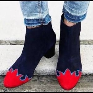 Free People Adele Flame Suede Boots